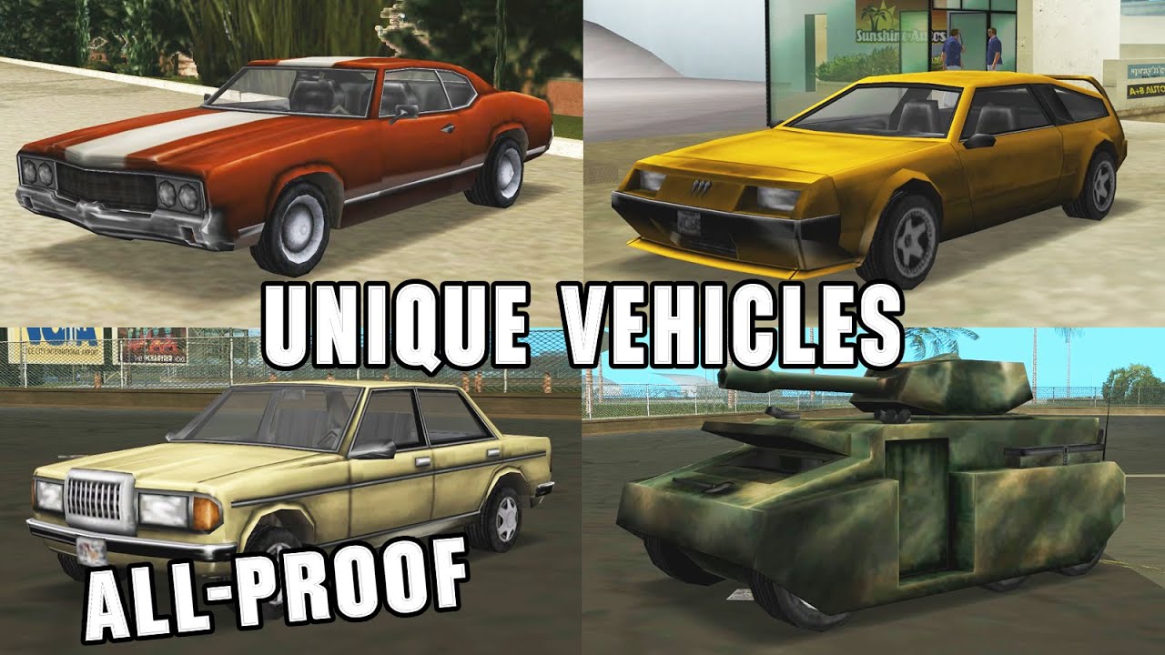 Unique Vehicles in GTA Vice City and How To Get Them