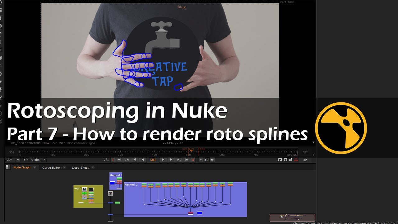 Rotoscoping in Nuke - Part 7 - How to render Nuke roto outlines (splines) | Nuke Tutorial
