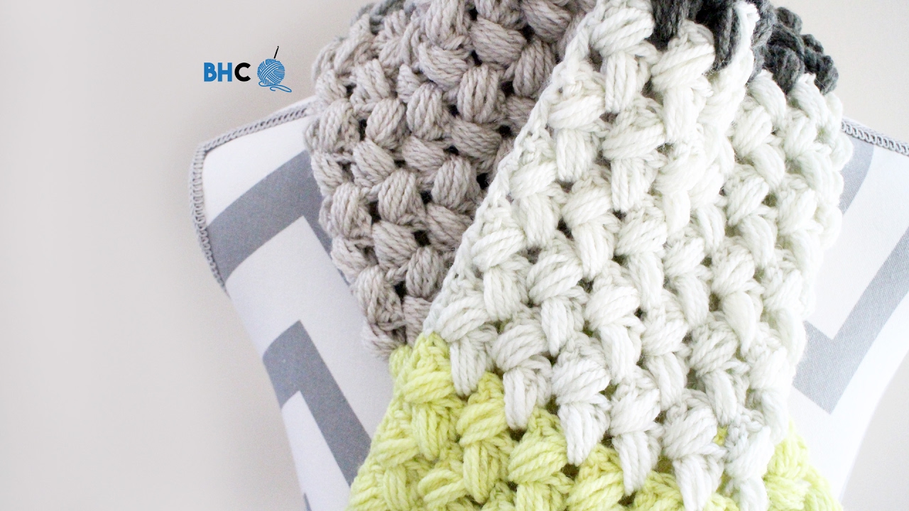 Zig Zag Puff Stitch Scarflette