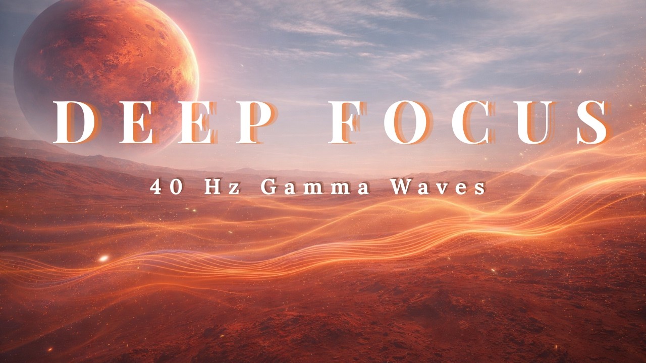 Deep Gamma Focus – 44Hz Brainwave Music | 54 BPM B Minor | 1 Hour