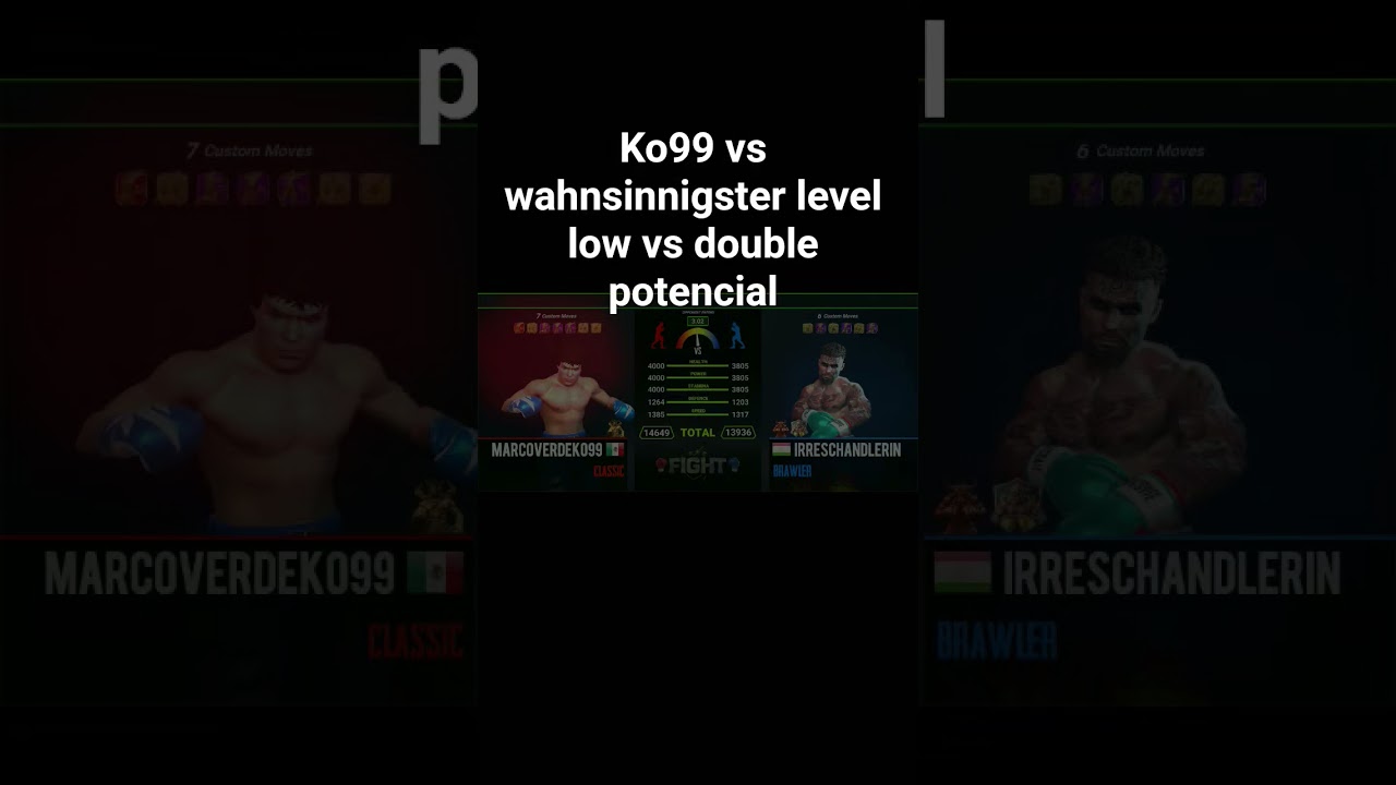 ko99 vs wahnsinnigster level low vs double potencial