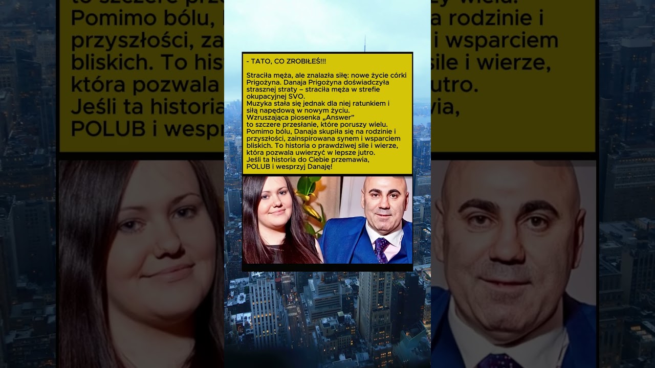 💥 TATO, CO ZROBIŁEŚ!!! Danaya Prigozhina straciła męża #wiadomości #polityka