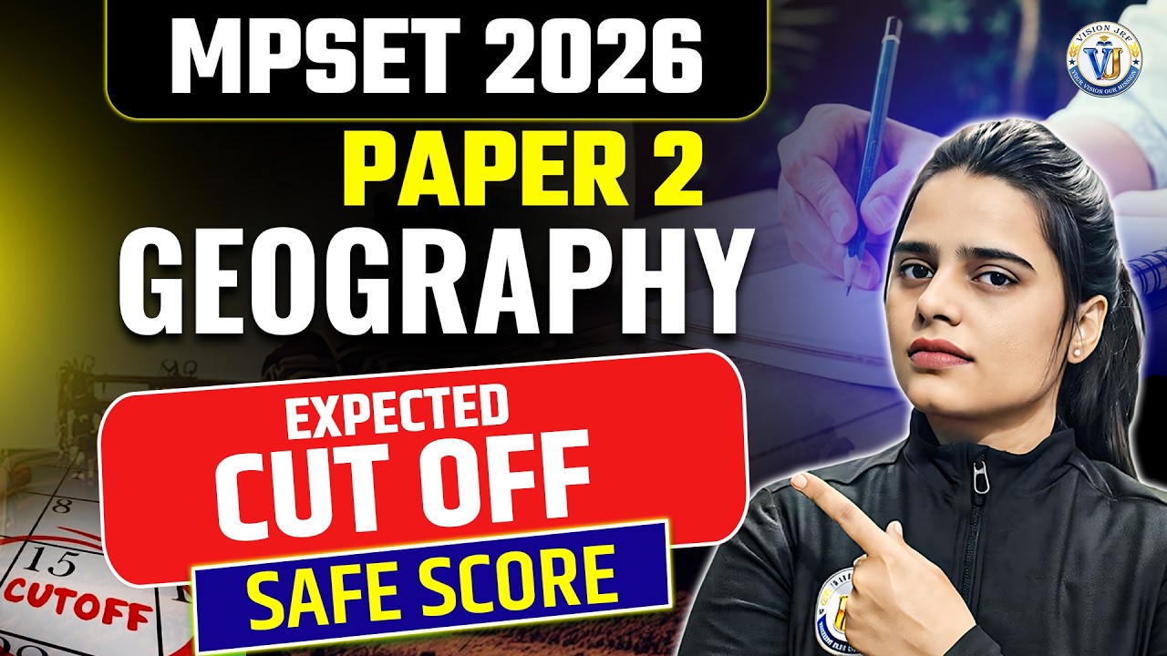 MP SET Cut off 2026 | MP SET Geography Cutoff | MP SET Safe Score | Vision JRF | By Simran Mam