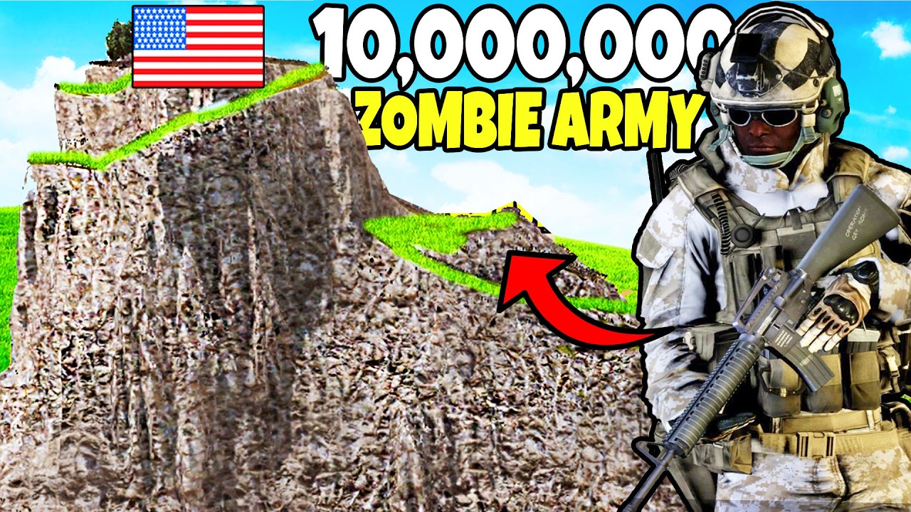 Modern US Army MOUNTAIN FORTRESS vs 10,000,000 ZOMBIE ARMY Invasion?! - UEBS 2
