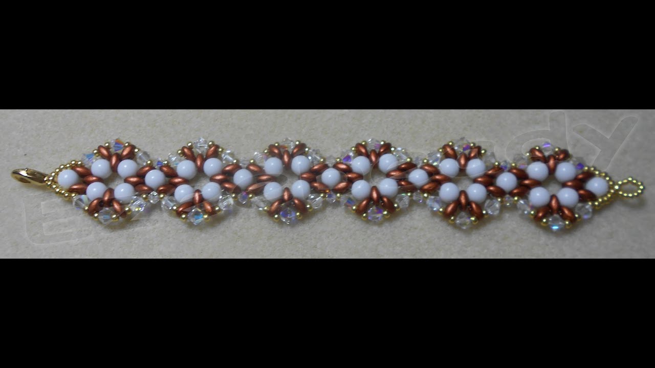 Rounduo Diamonds Bracelet Beading video Tutorial by Ezeebeady