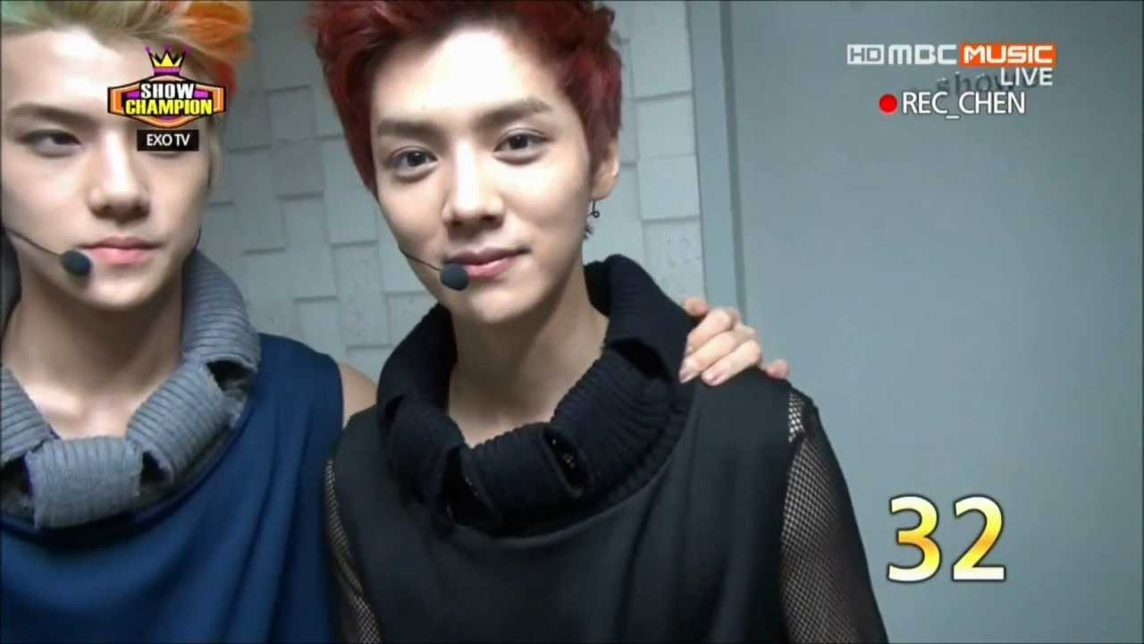 Luhan & Sehun's Aegyo @ 130619 EXOTV - Show Champion