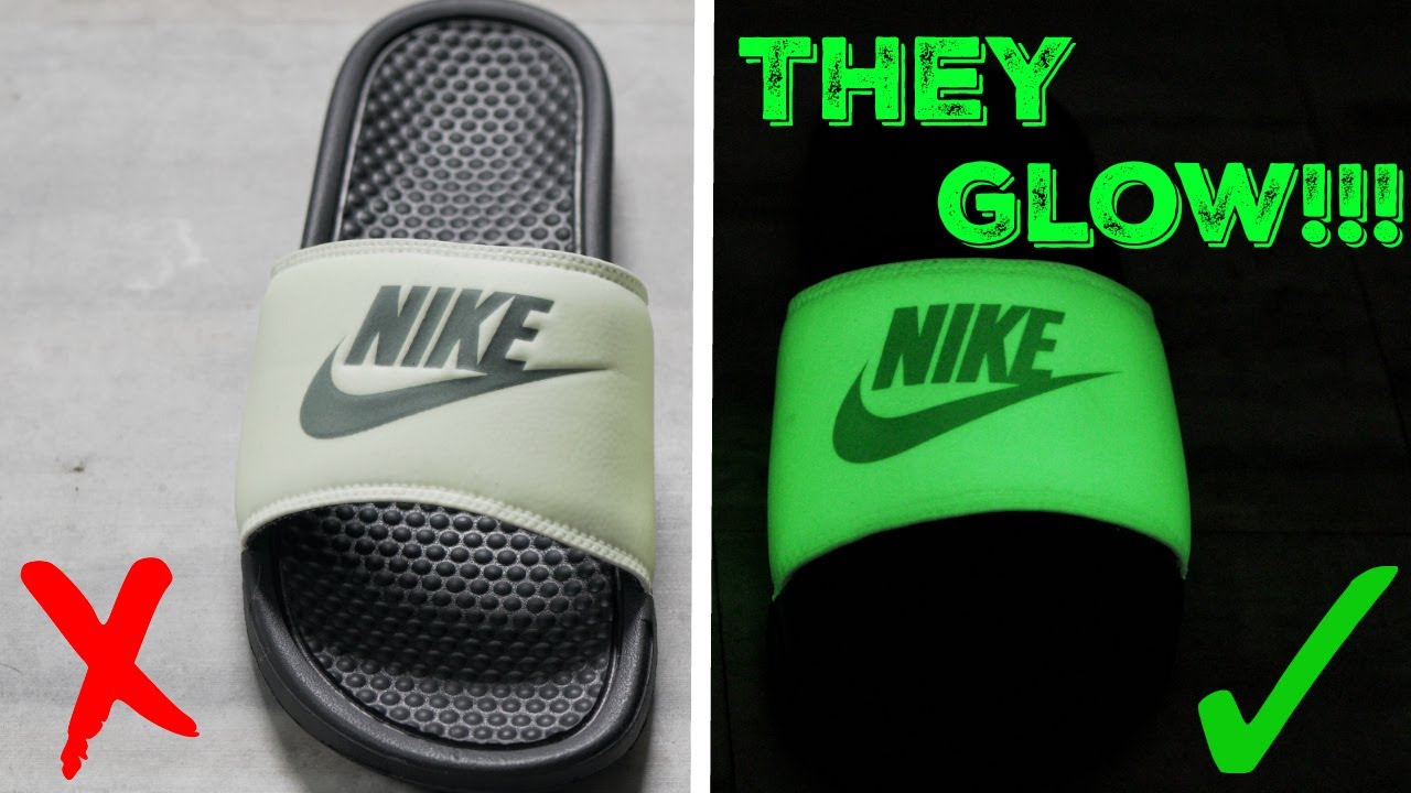 Custom GLOWING Nike Slides (SATISFYING!)