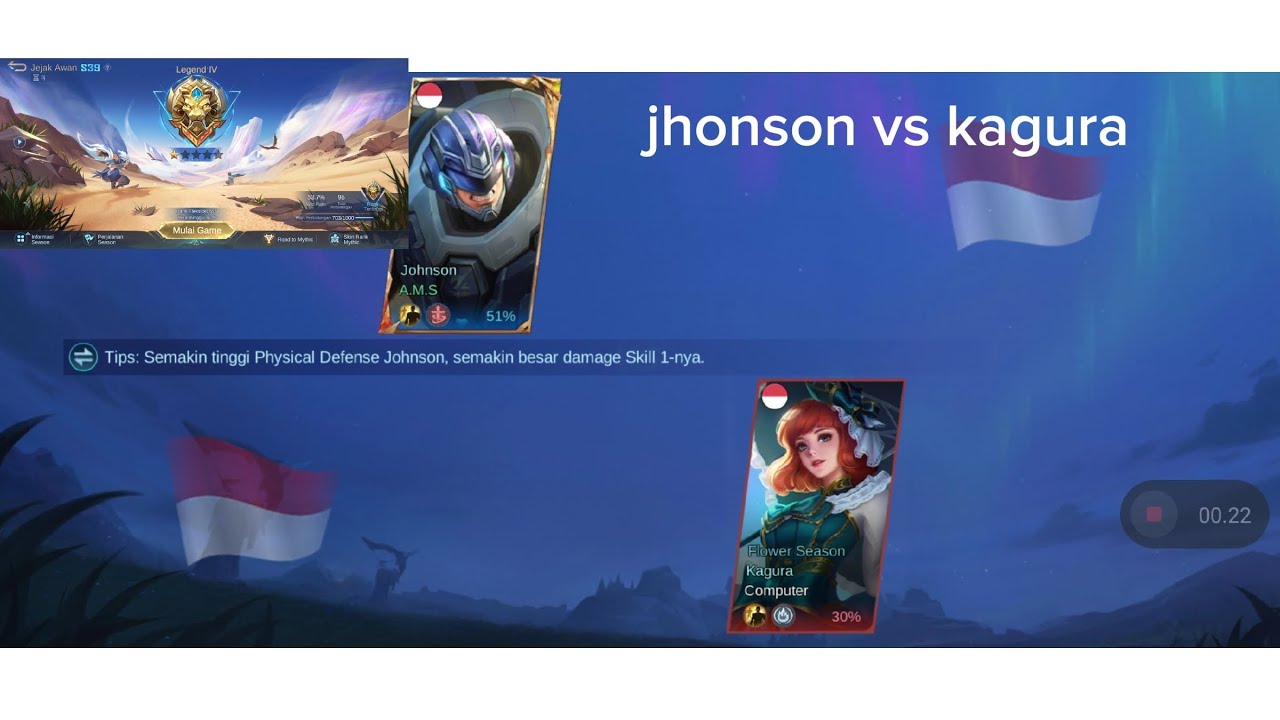 jhonson vs kagura #mlbb #ez 