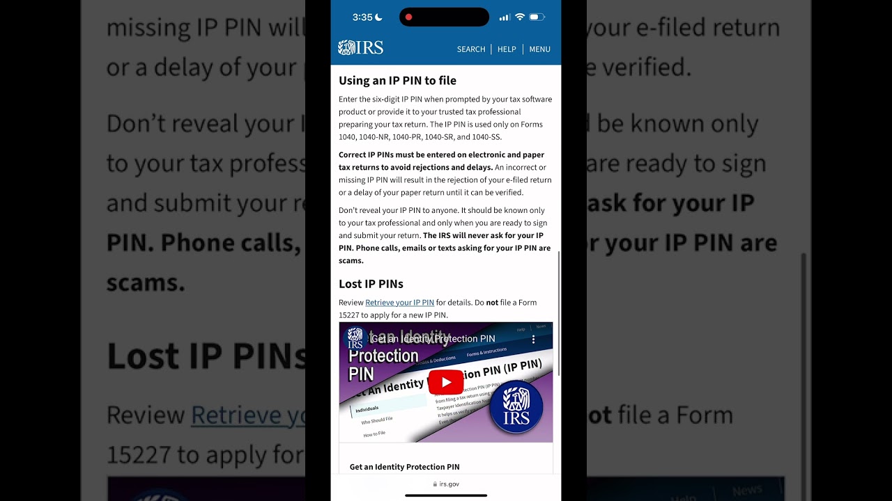 How to get an IP PIN on the IRS Website #ip #irs #refund #taxrefund #taxes #tutorial #taxtips