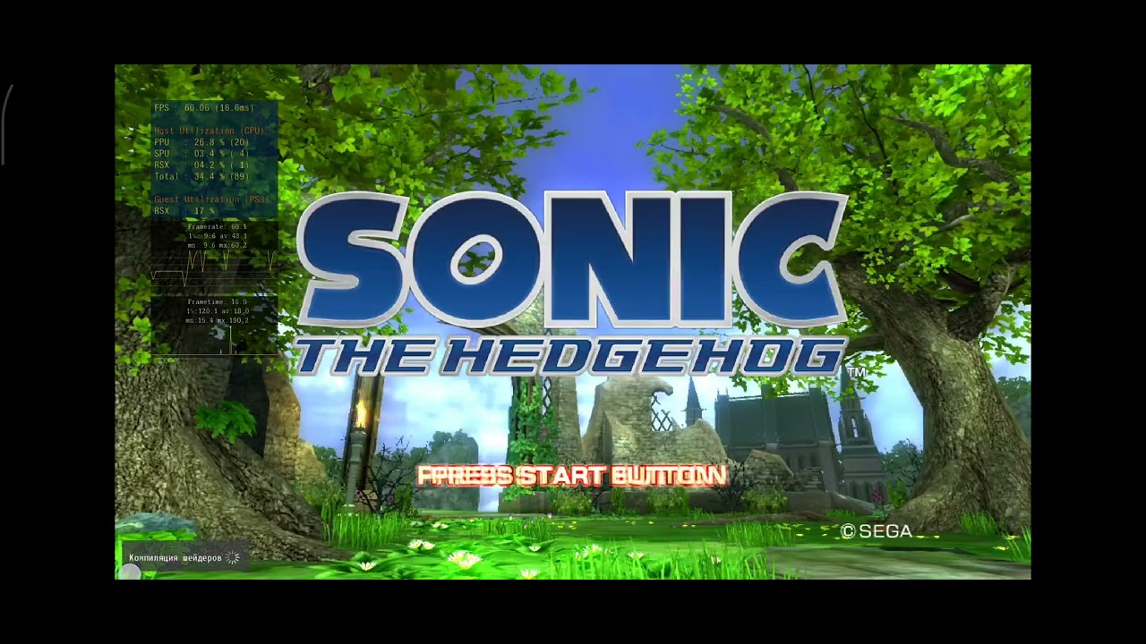 Aps3e v1.35. Sonic The Hedgehog