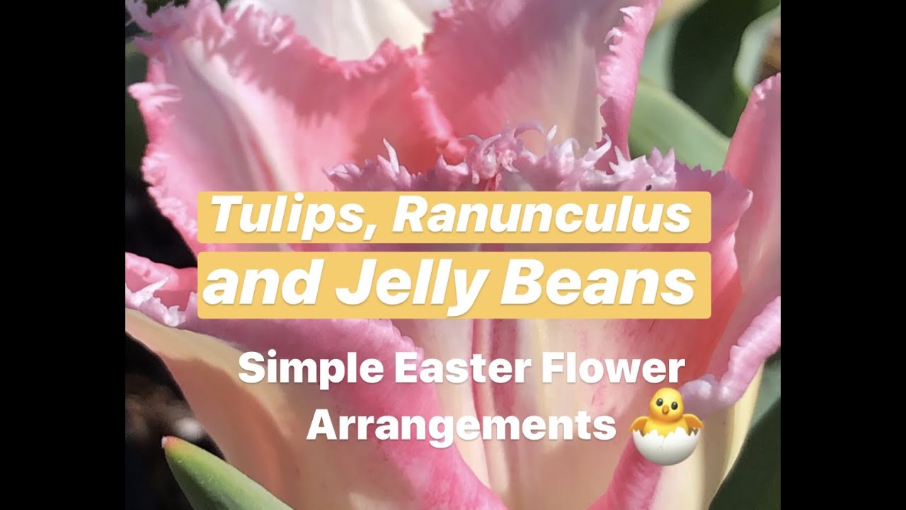 DIY Easter Flower Arrangements, flowers and Jelly Beans