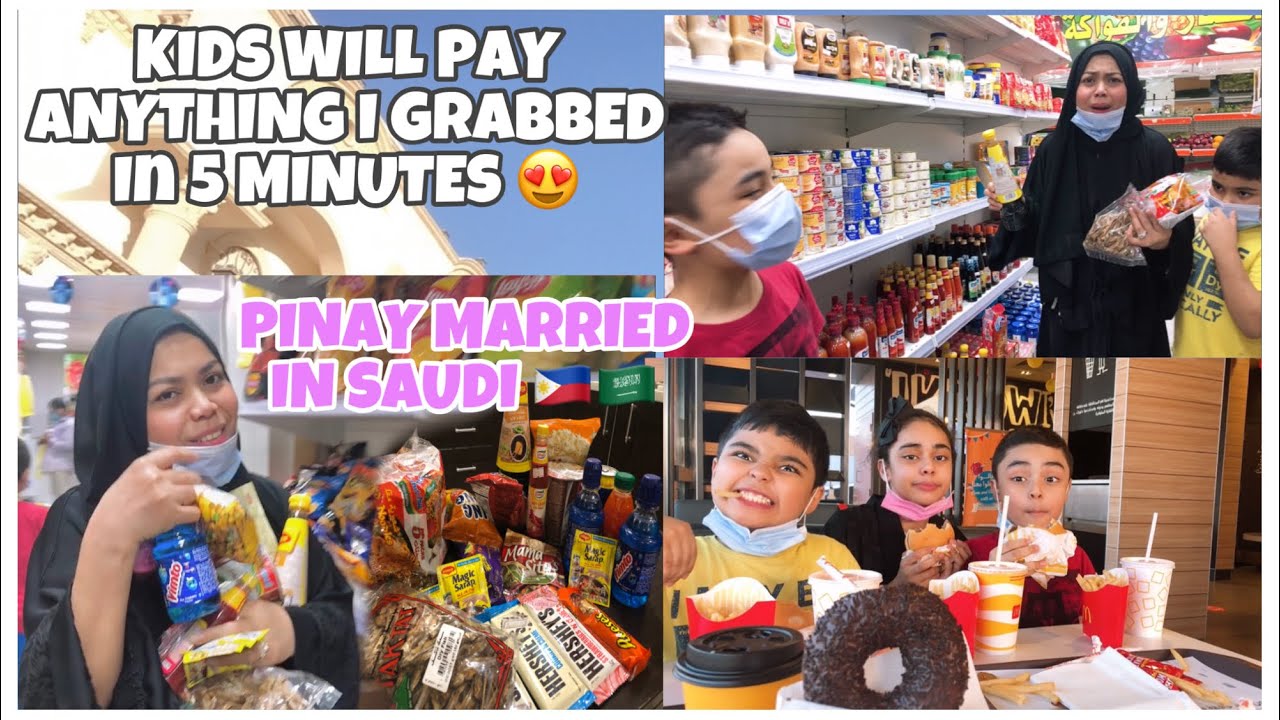 ANG HIKING NAUWI SA 5 MINUTES CHALLENGE GROCERY SHOPPING | ANG ENDING MCDONALD 😀