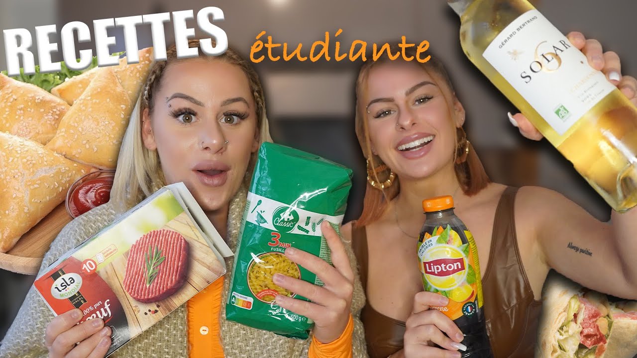 RETOUR DE COURSES + RECETTES ÉTUDIANTES (facile, rapide, pas cher)