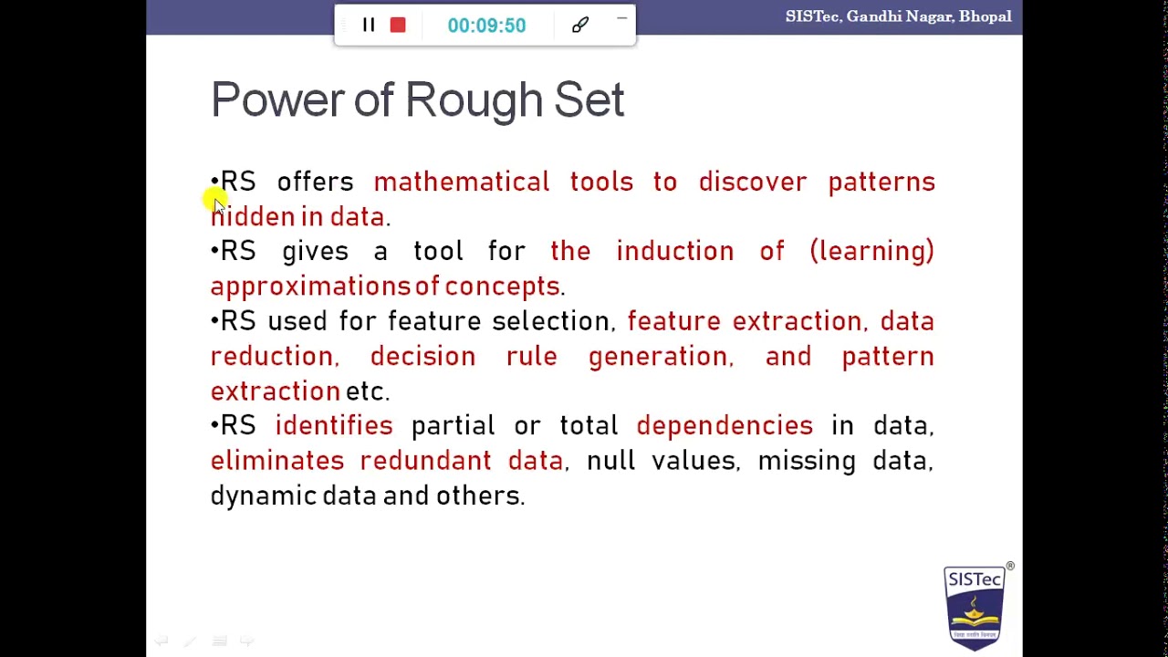 Rough Set Theory (Part-1) | Amit Kumar Mishra | SISTec Gandhi Nagar