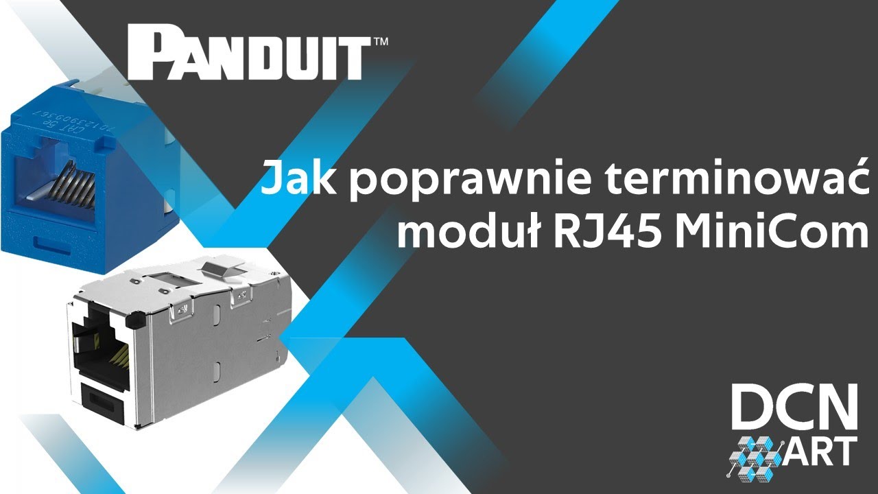 Jak terminować moduł PANDUIT RJ45 MiniCom