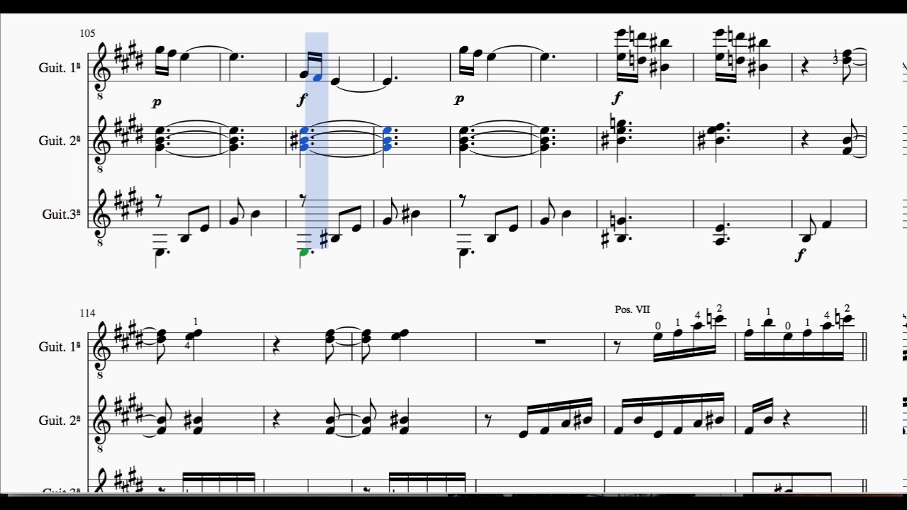 Granada Sheet Music for Guitar Trio by I  Albeniz 3 Guitars