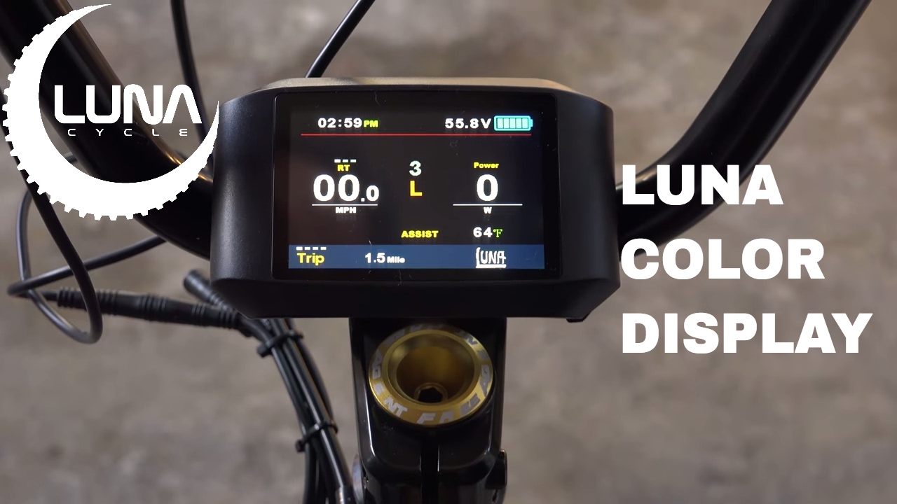 luna cycle ebike hub motor full color display