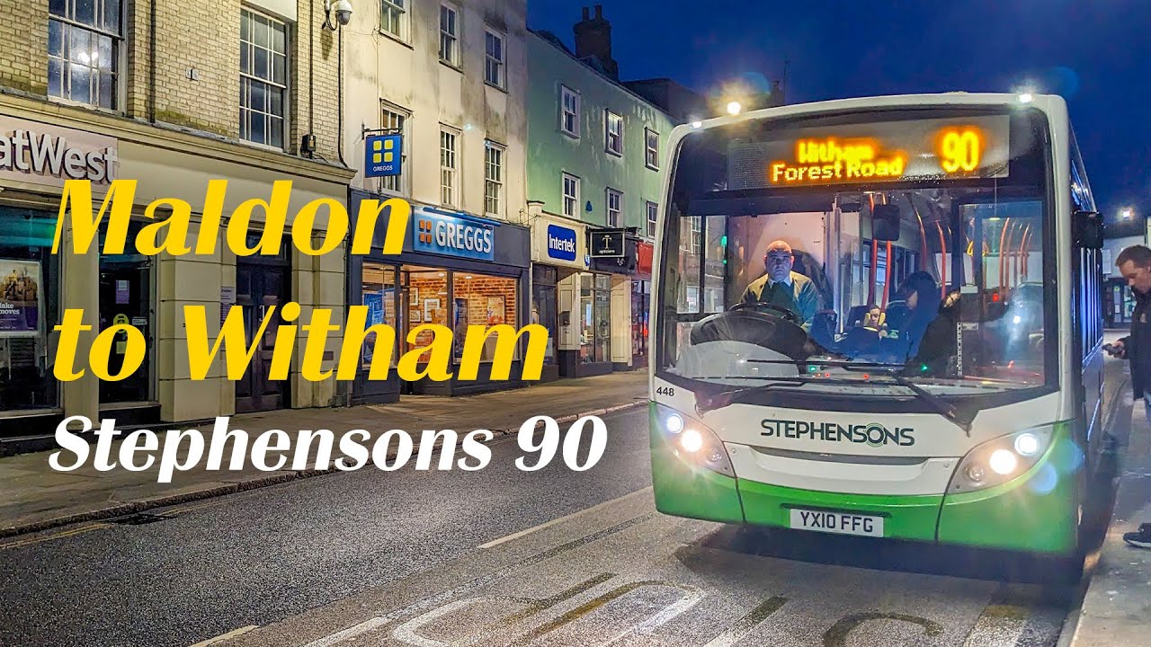 Maldon to Witham | Stephensons of Essex 90 | Realtime