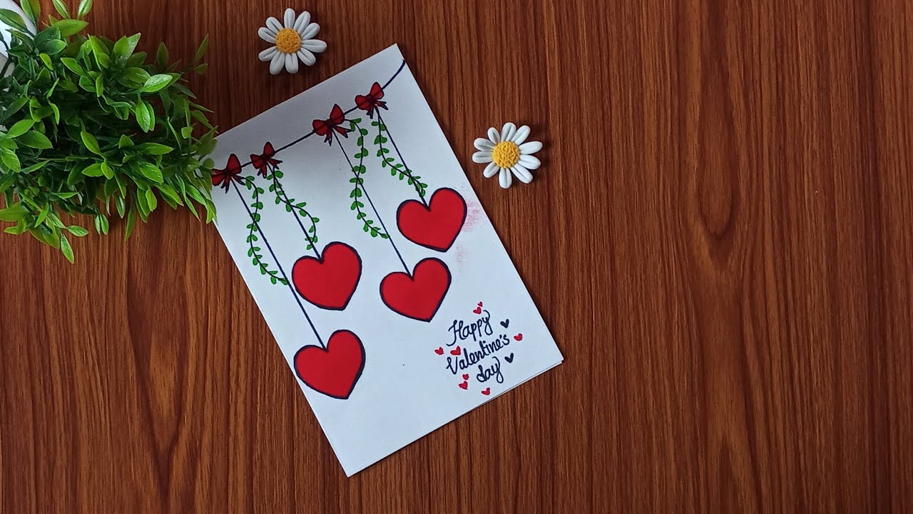 Beautiful Valentine's Day Greeting Card 💕. Cute &Easy Valentine's Day Card 💕.
