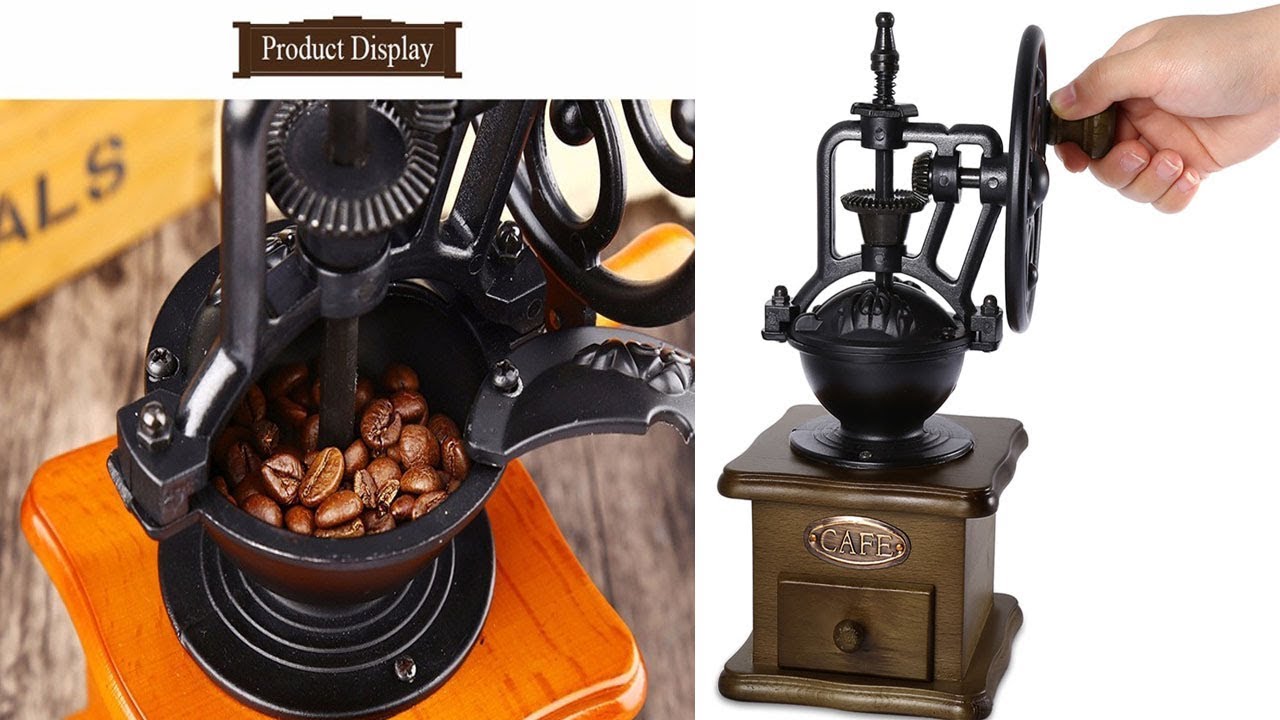 Manual Coffee Grinder Machine Ferris wheel Design Retro Style Review