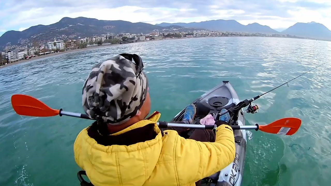 Balıkçı Kanosu ile kefal ve sarı kanat (lüfer) - Kayak fishing - jigle kefal aldım