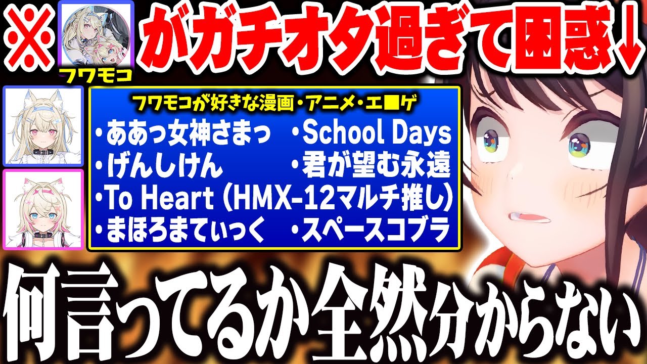 フワモコが古のオタク過ぎて全くついていけない大空スバルと盛り上がるコメント欄ｗ【ホロライブ 切り抜き Vtuber 大空スバル フワモコ】