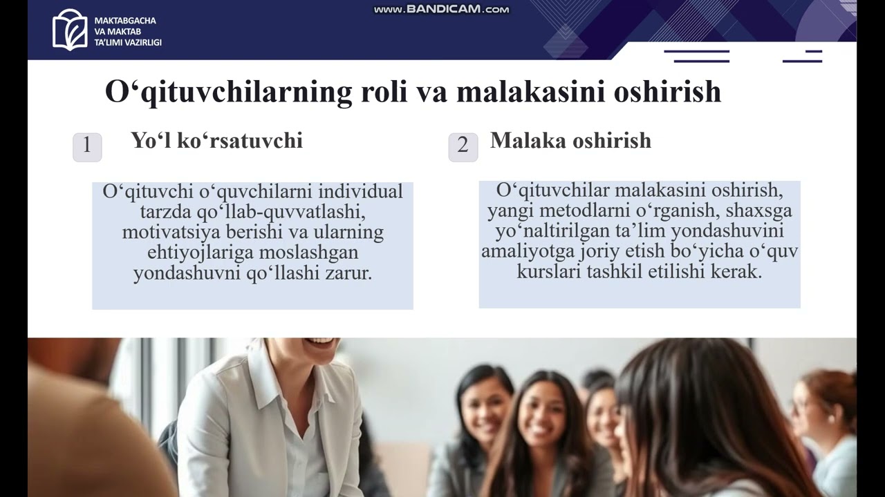 Shaxsga yo'naltirilgan ta'lim turlari va texnologiyalari
