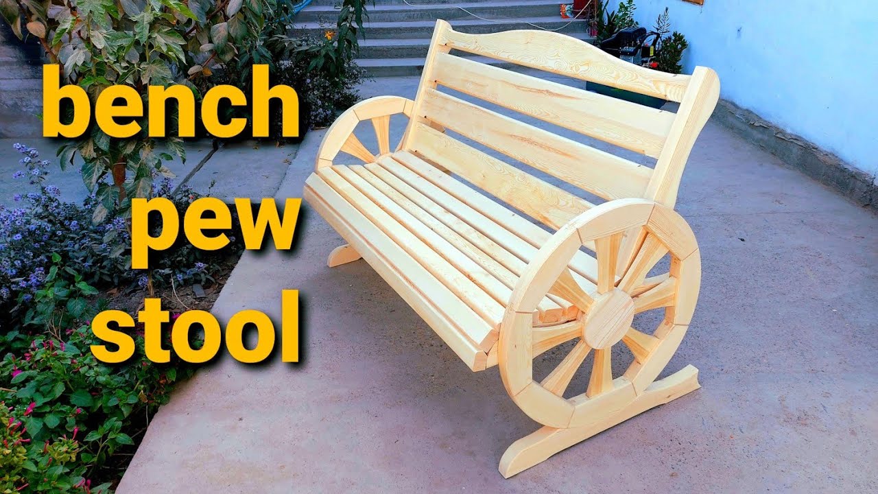 Wood bench, скамейке