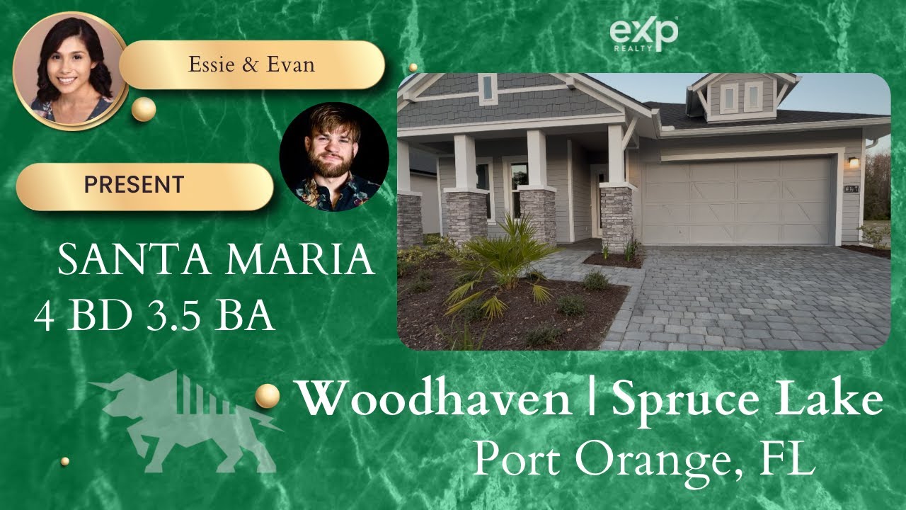 🏡Port Orange Homes For Sale | Tour ICI Homes Santa Maria Floor Plan at Woodhaven 🌳 Spruce Lake