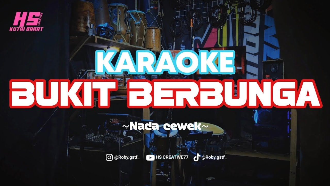 BUKIT BERBUNGA - KARAOKE nada cewek viral tiktok!!!