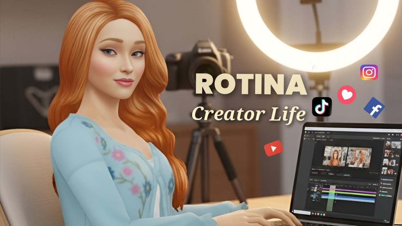 🎬 Mini Vlog: Bastidores de criadora 📱✨| Entre gravações e rotina 🍃☕ #thesimsfreeplay #jogos #fypp 