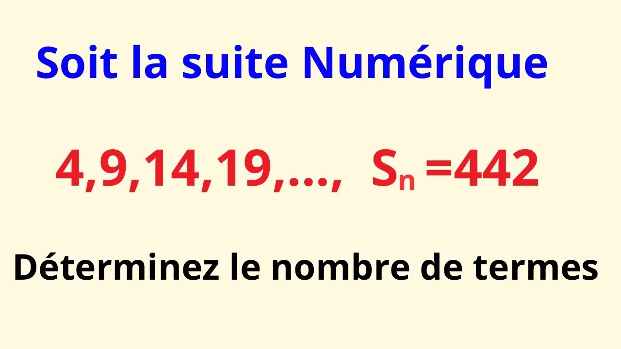 Suite Numérique: Calcul de termes