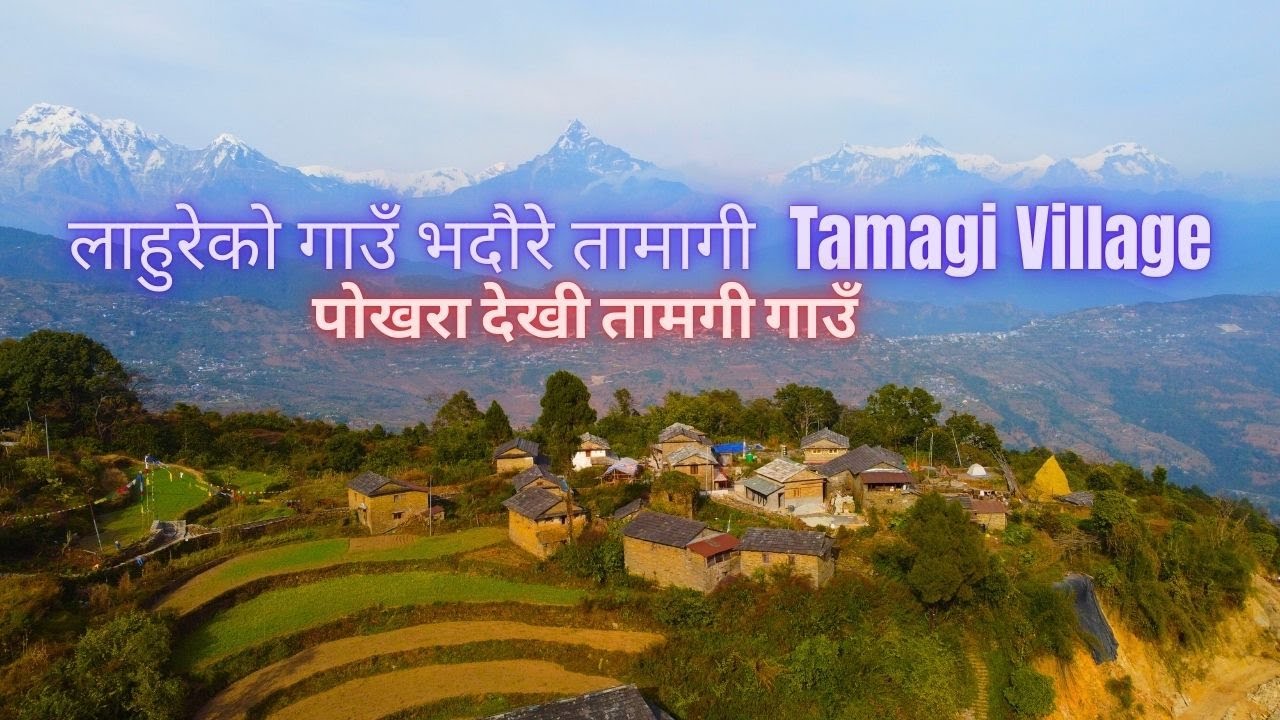लाहुरेको गाउँ भदौरे तामागी  Tamagi Village | Pokhara to Kande-Bhadaure Deurali and Tamagi Village