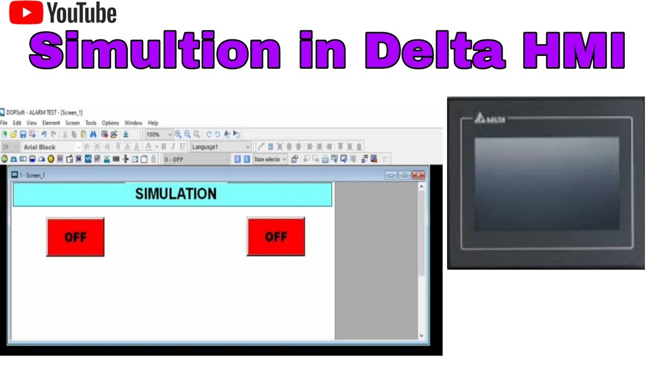 Simution in Delta HMI, Delta HMI two✌ Types Simultion. how to Simultion in Delta HMI