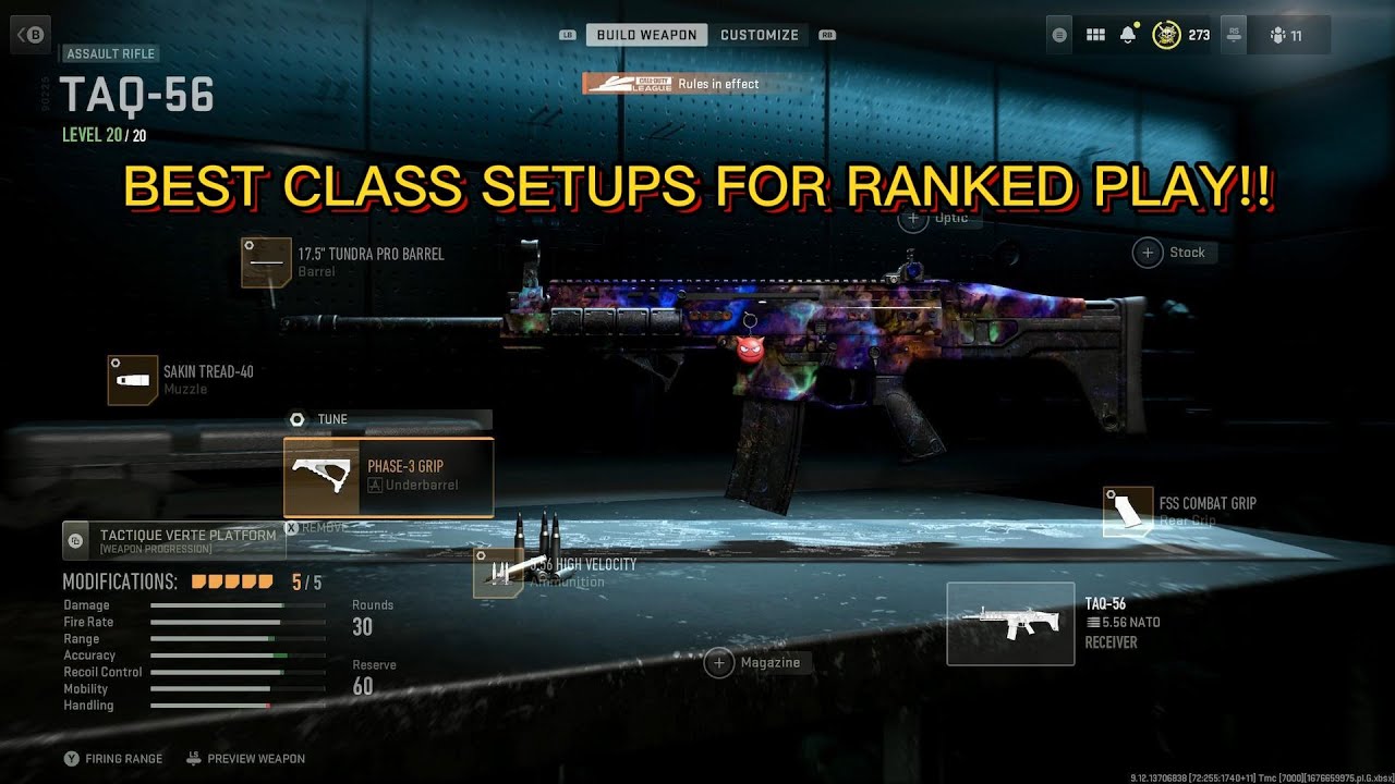 The BEST CDL CLASSES FOR MW2 RANKED PLAY!!