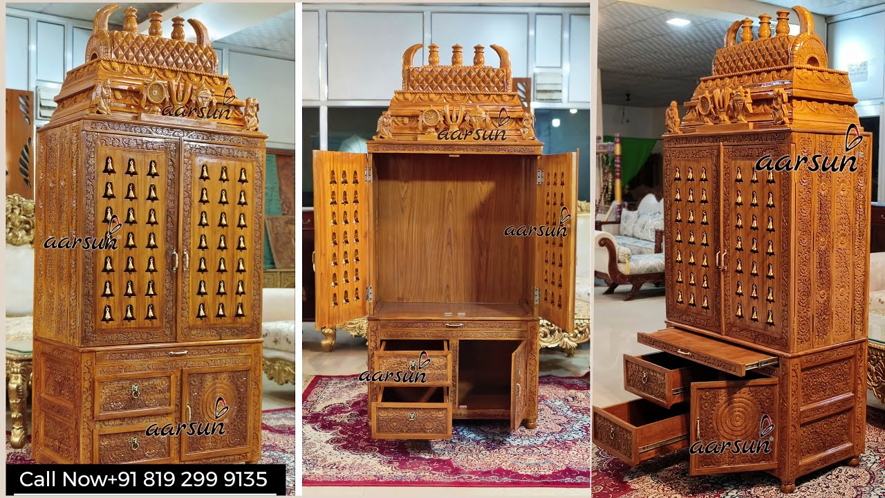 Best Home Temple Designs for 2025 | Solid Teakwood Mandirs at Factory Price #mondir #temple
