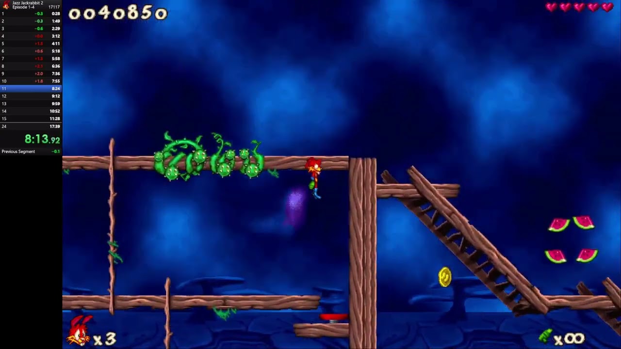 Jazz jackrabbit 2 speedrun in 17:38(Spaz)