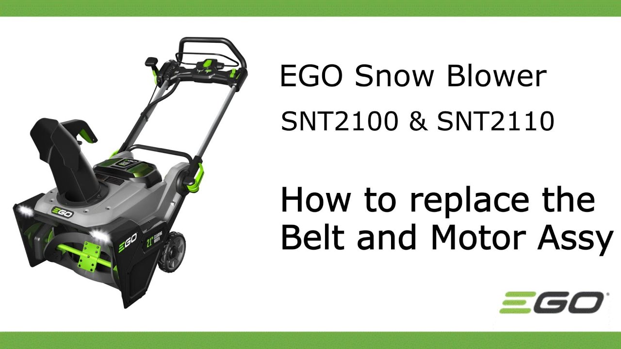EGO SNT2100 и SNT2110: Как заменить ремень и двигатель в сборе.