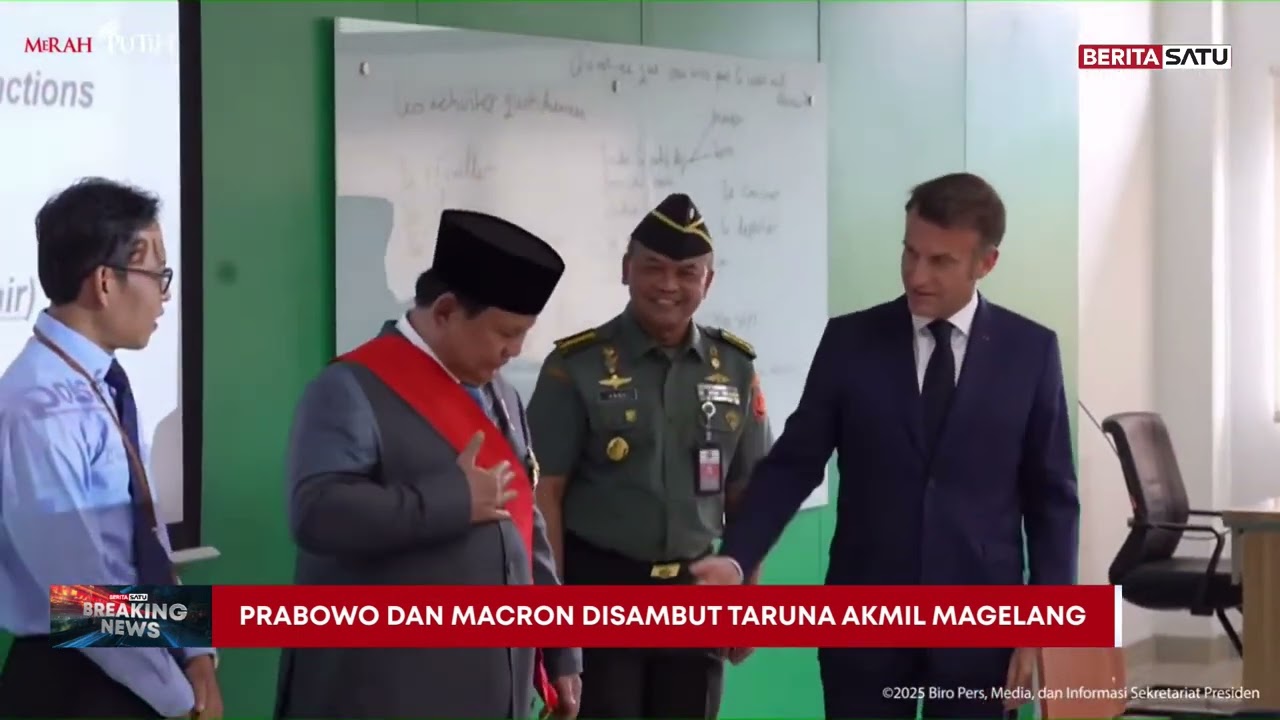 Macron dan Prabowo Meninjau Taruna Laboratorium Bahasa Prancis Akmil Magelang #Beritasatu