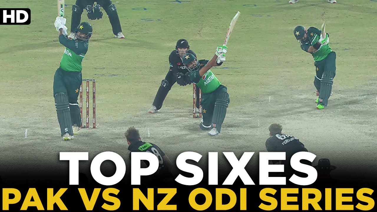 Top Best Sixes From Pak vs New Zealand ODI Series | Pakistan vs New Zealand | PCB | MZ2L