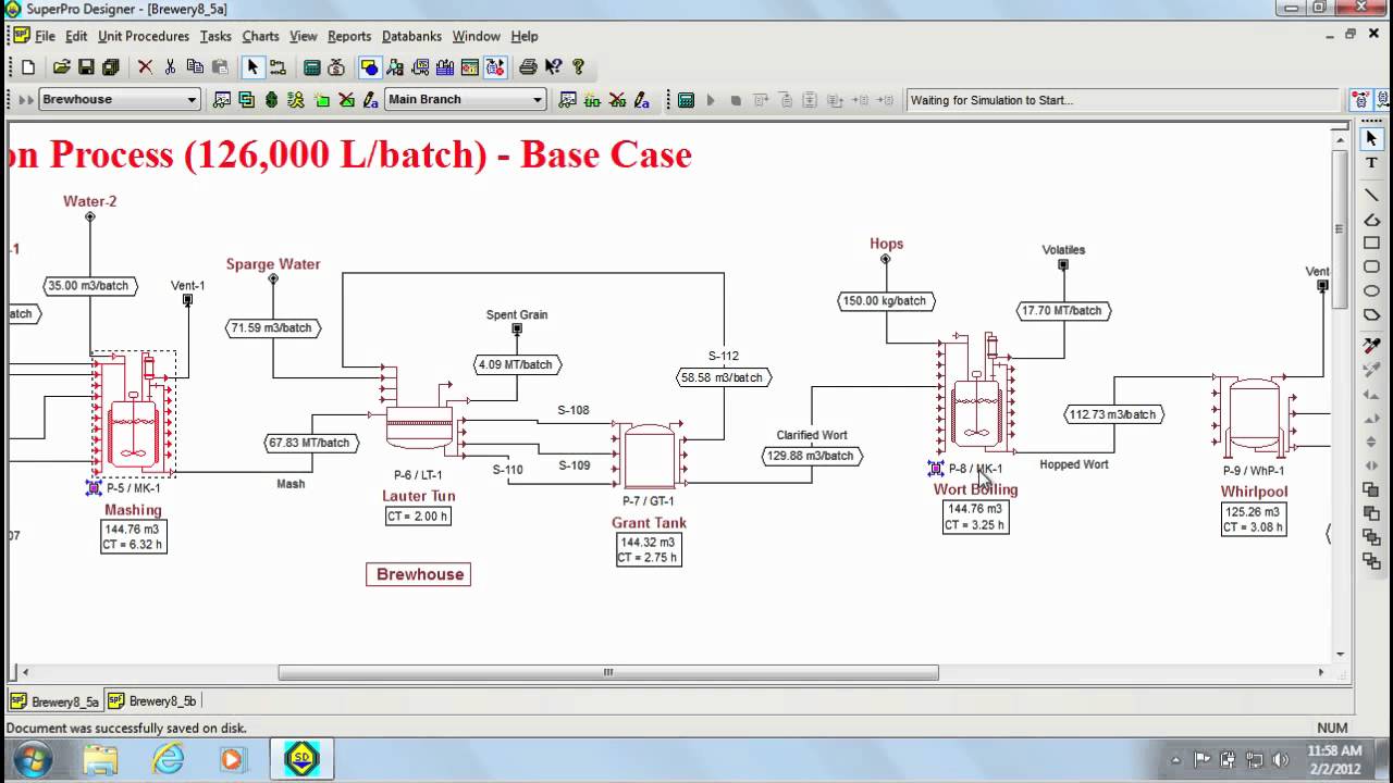 SuperPro Designer - Brewery Example (08Feb2012)