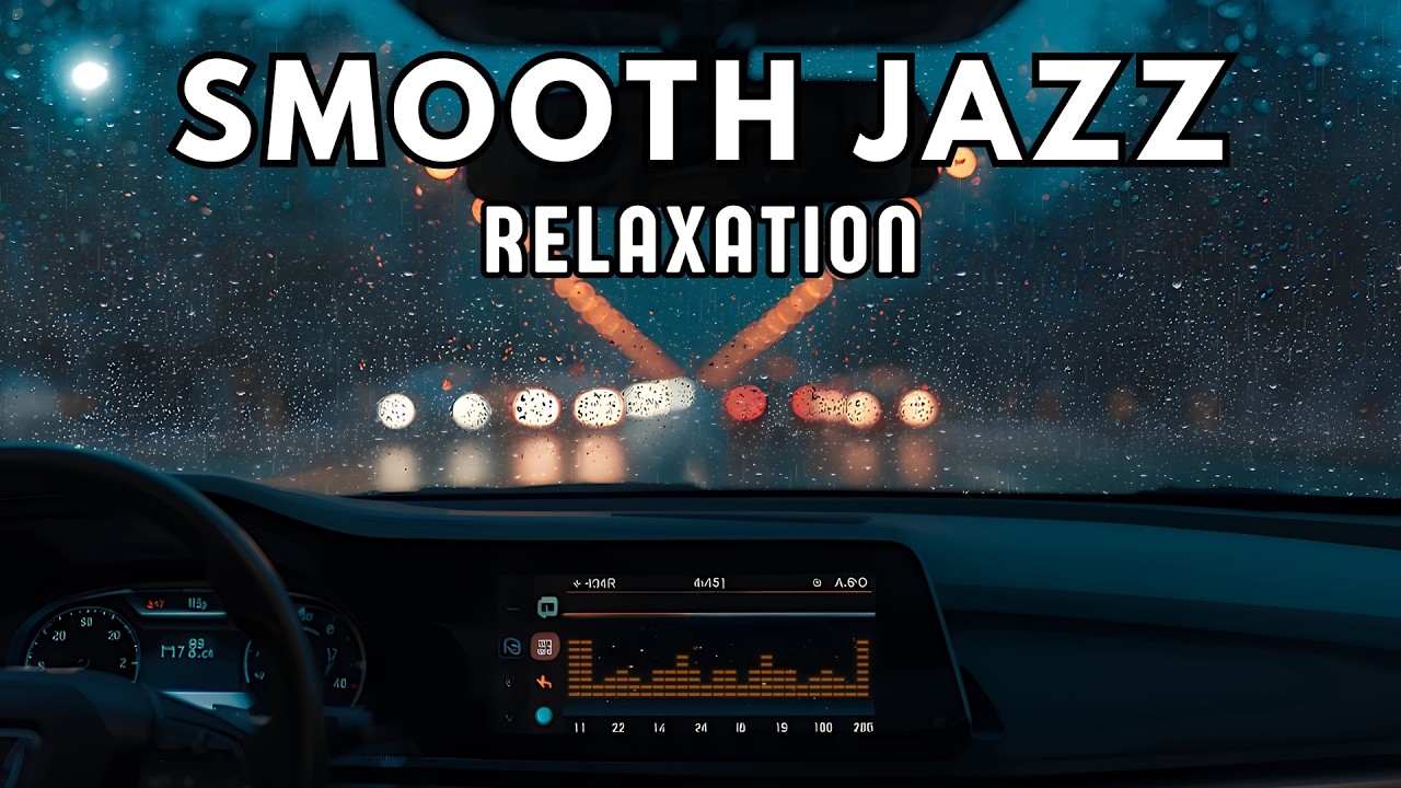 Rainy Night City Drive 🌧️ Smooth Jazz Mix for Relaxing, Work, Study Focus & Meditation