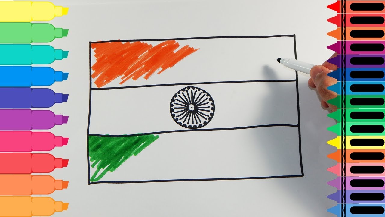 How to Draw India Flag - Drawing the Indian Flag | Tanimated Toys