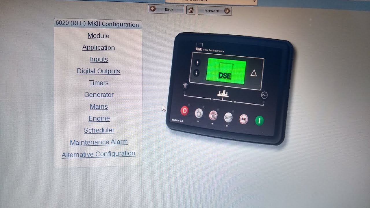 CONTROLADOR. DSE 6020. AJUSTES DE PARÁMETROS.  COMO UTILIZAR EL SOFTWARE.