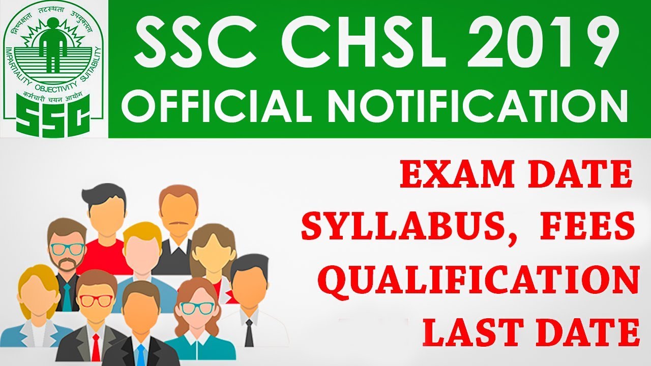 SSC CHSL 2019 Official Notification Exam Fee Date Syllabus Pattern  Qualification 2019  in english