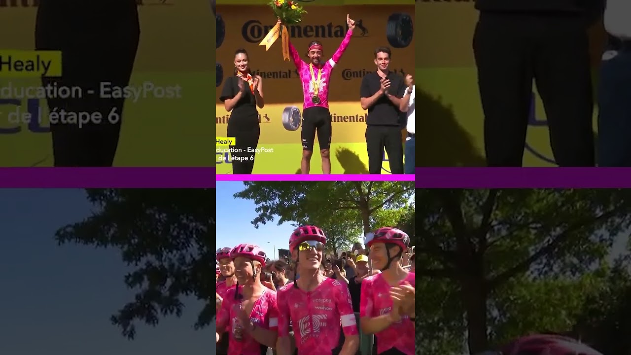 Get yourself team-mates like Ben Healy 💖 #cycling #tourdefrance