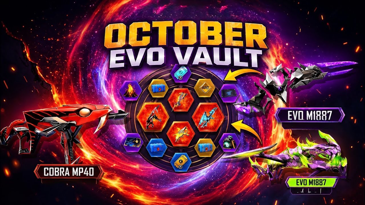 October Next Evo Vault Free Fire |Next Evo Vault Event Free Fire | October Evo Vault Event Free fire