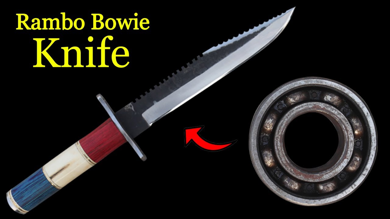 Making a Rambo Bowie knife with old Rusted Bearing | @RajputKnives