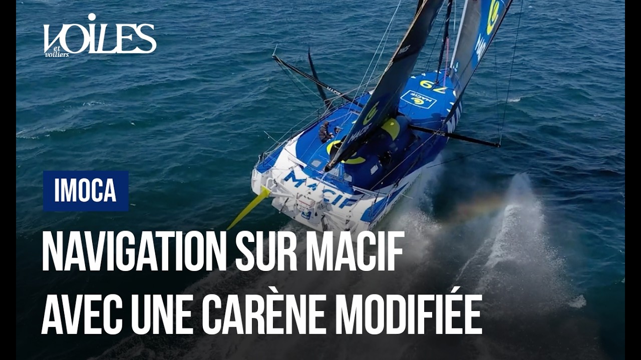 « On a fait une modification sur la coque » : navigation à bord de l'Imoca Macif.