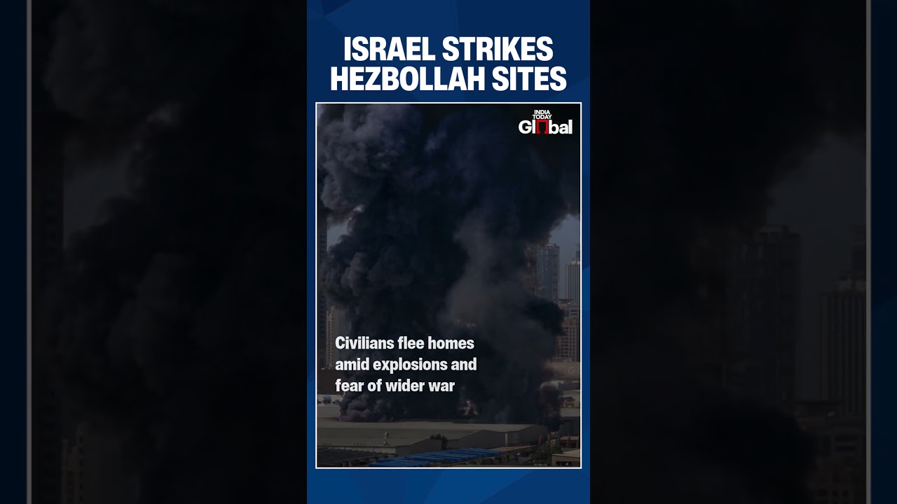 Middle East Escalation: Hezbollah Fires at Israel, Israel Bombs Beirut in Retaliation |#shorts